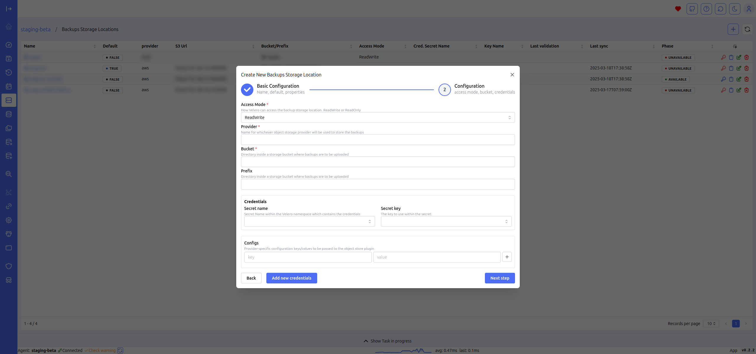 backup location
