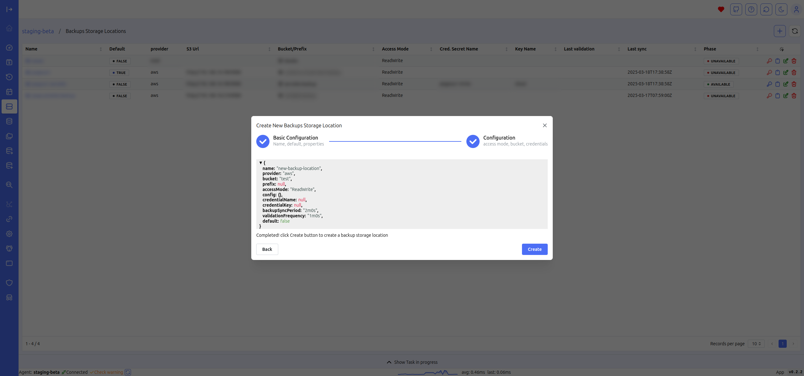 backup location
